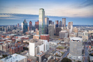 Aerial View of Downtown Dallas