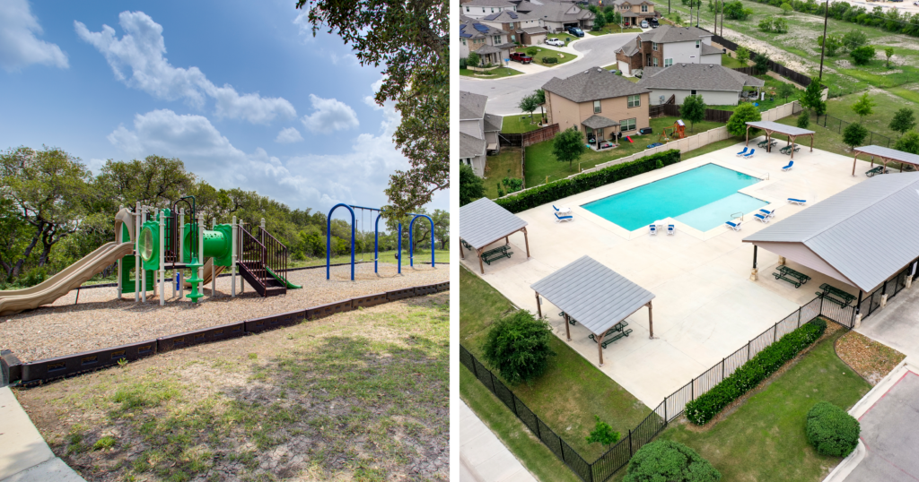 Hunters Ranch Community Amenities - Playground, Covered Pavillion and Community Swimming Pools